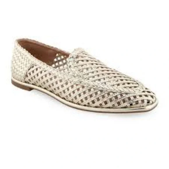 Aerosoles Nagle Gold Woven Loafers 10 - Picture 2 of 7